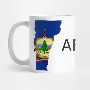 Vermont Flag State Outline AF (black) Mug